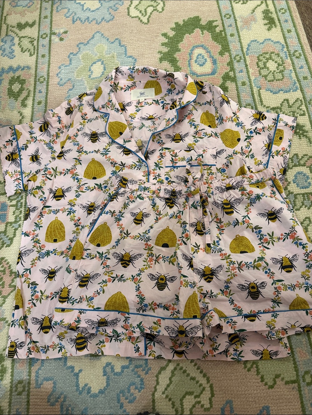 Printfresh Short PJ Set in Sweet Bee